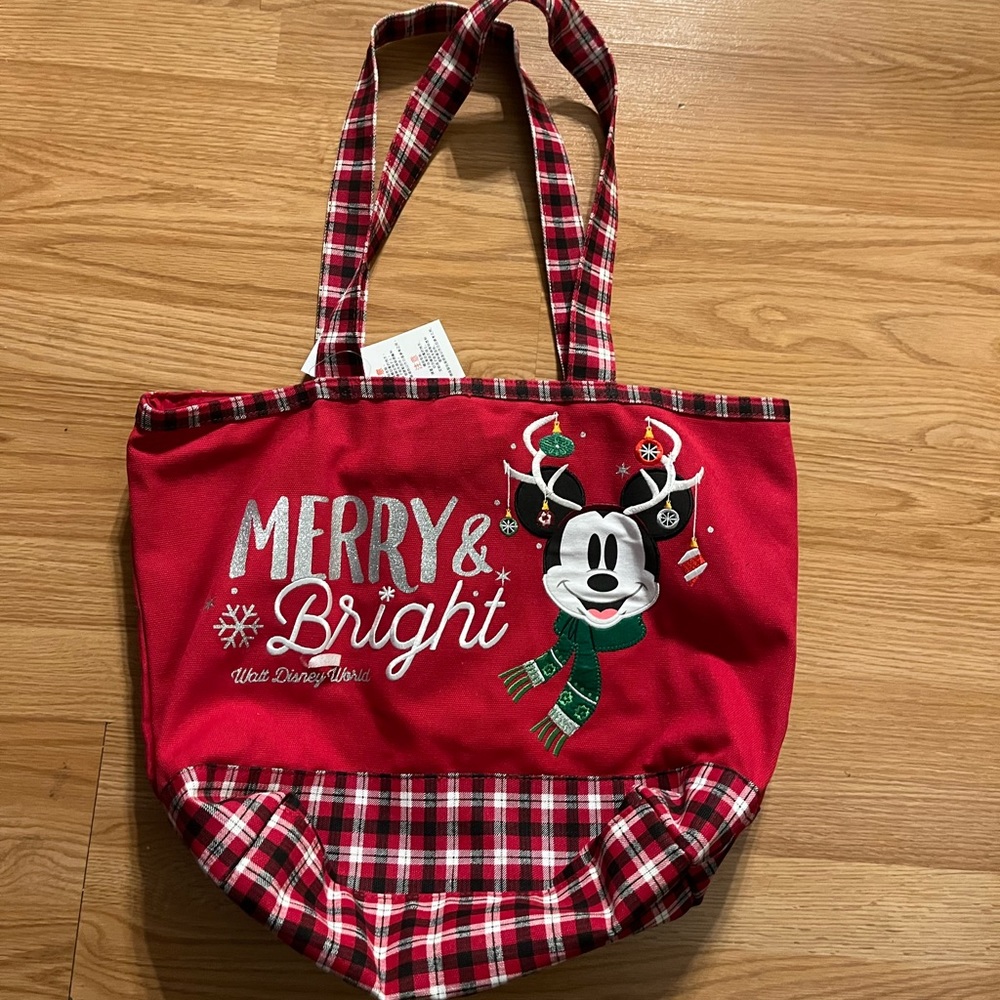 Disney Christmas‎ Holiday Tote Bag. NWT